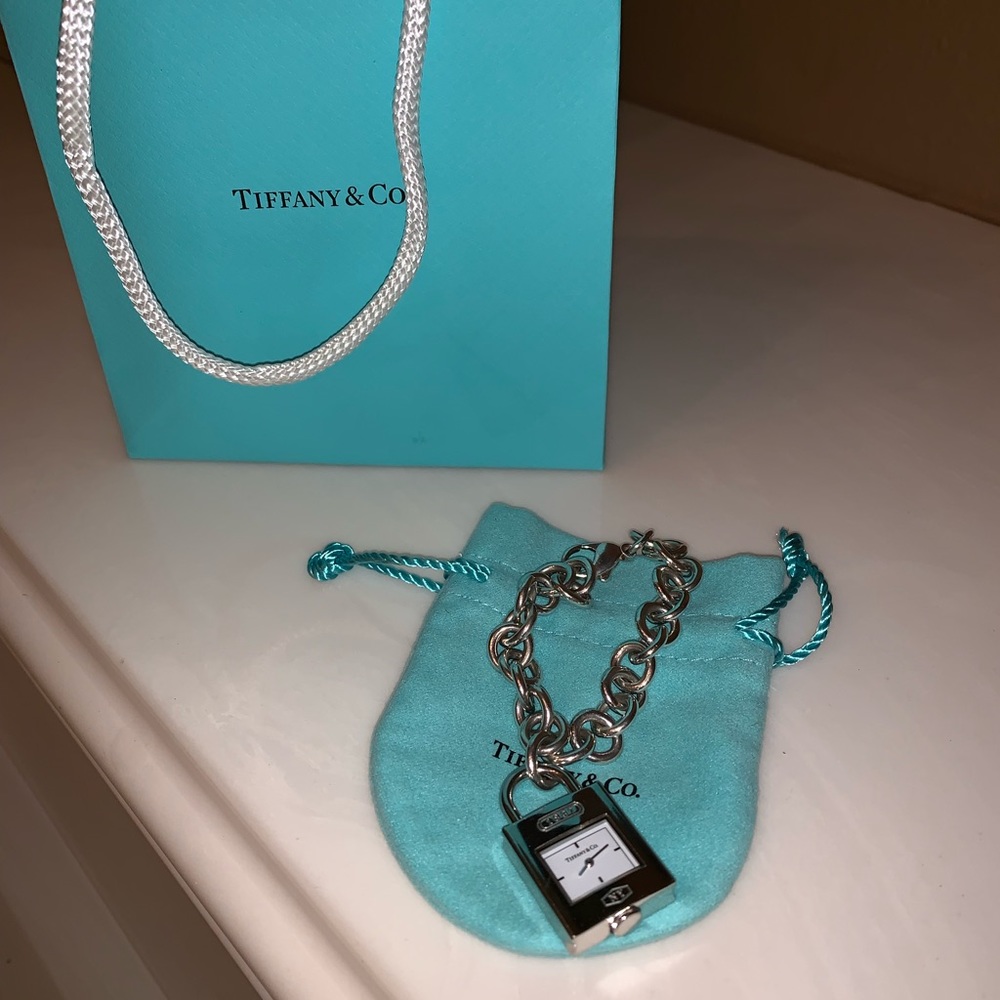 AUTHENTIC Tiffany & Co watch padlockcharm bracelet